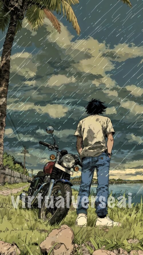 Stormy Coast Contemplation